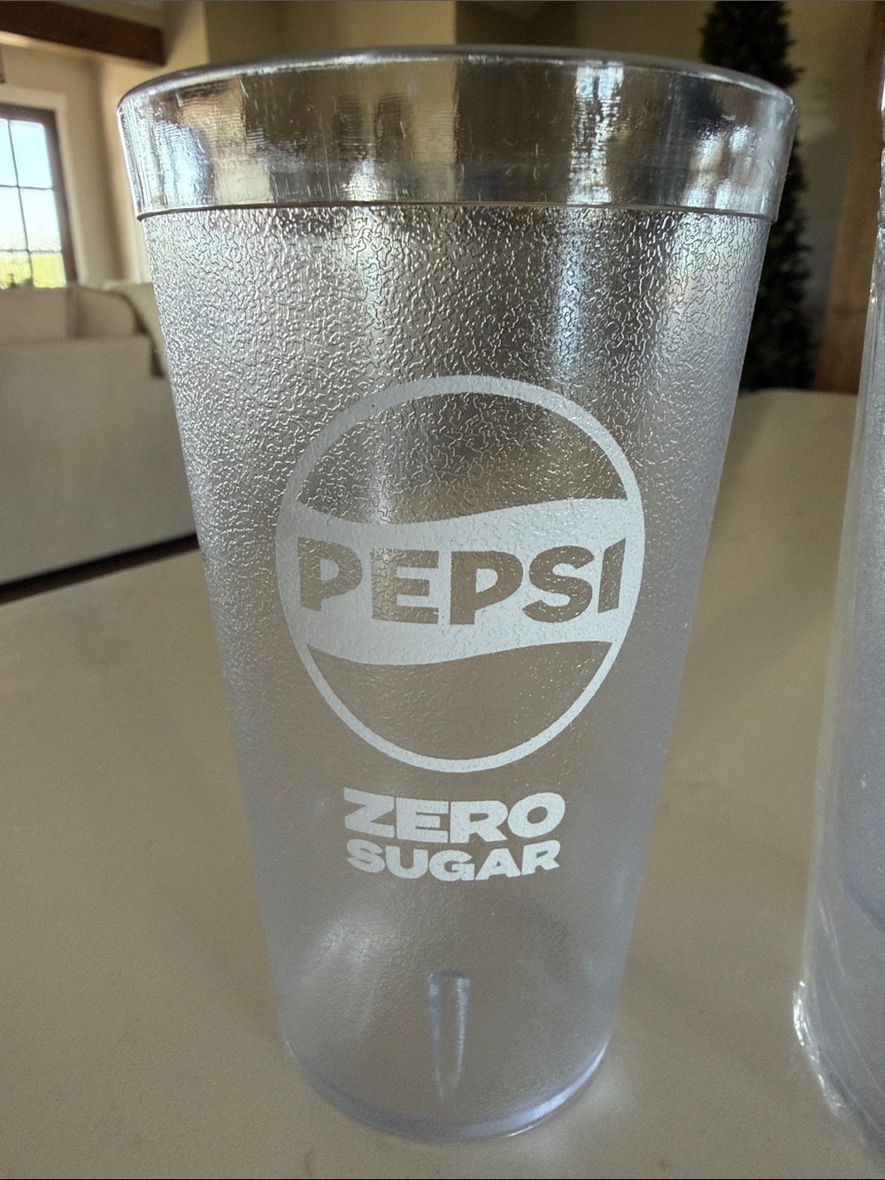 Pepsi Frosted Clear Tumbler with White Logo 16 oz. Sleeve of 6 cups